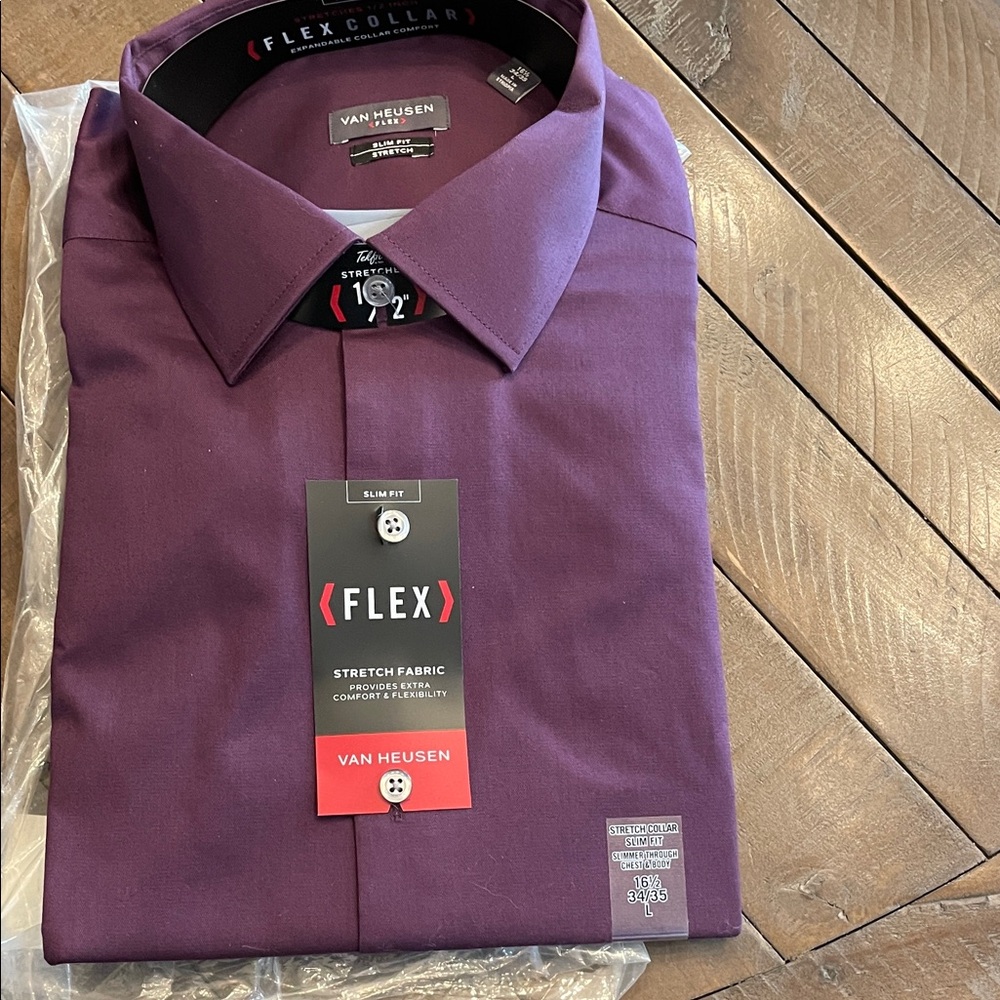 Van Heusen Men's Deep Purple Dress Shirt